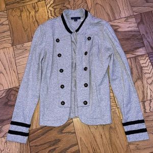 Tommy Hilfiger Military Style Buttoned Sweater Blazer